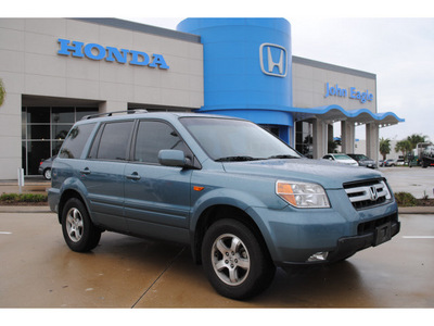 honda pilot 2008 blue suv se gasoline 6 cylinders front wheel drive automatic 77065