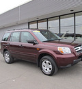 honda pilot 2007 red suv lx gasoline 6 cylinders all whee drive automatic 13502