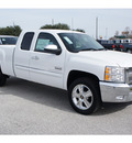 chevrolet silverado 1500 2012 white pickup truck lt flex fuel 8 cylinders 2 wheel drive 6 spd auto,elec cntlled texas ed te 77090