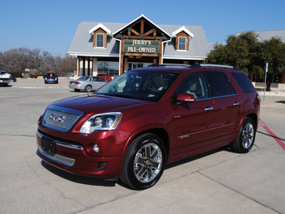 gmc acadia 2011 red suv denali gasoline 6 cylinders front wheel drive automatic 76087