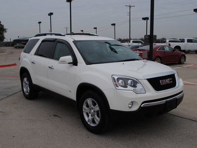 gmc acadia 2009 white suv slt gasoline 6 cylinders front wheel drive automatic 76087
