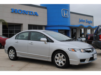 honda civic 2010 silver sedan lx gasoline 4 cylinders front wheel drive automatic 77065