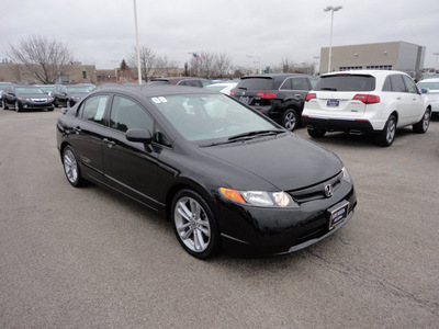honda civic 2008 black sedan si gasoline 4 cylinders front wheel drive automatic with overdrive 60462