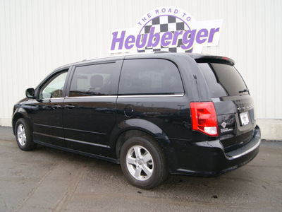 dodge grand caravan 2011 black clear van crew flex fuel 6 cylinders front wheel drive automatic 80905