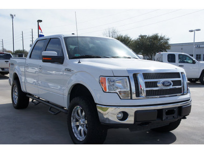 ford f 150 2010 white lariat flex fuel 8 cylinders 4 wheel drive automatic 77090