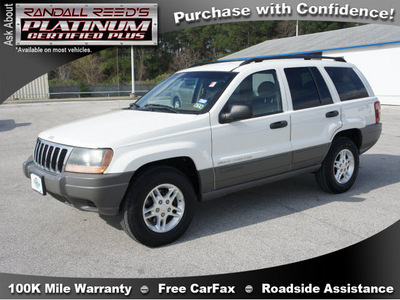 jeep grand cherokee 2002 white suv gasoline 6 cylinders rear wheel drive 4 speed automatic 77388