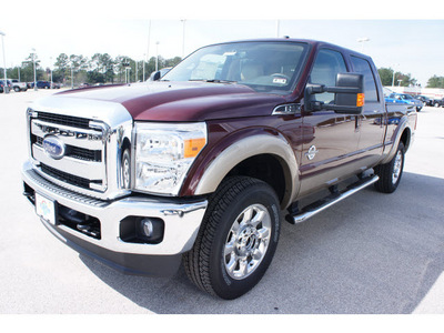 ford f 250 super duty 2012 red lariat biodiesel 8 cylinders 4 wheel drive shiftable automatic 77388