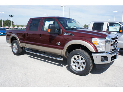 ford f 250 super duty 2012 red lariat biodiesel 8 cylinders 4 wheel drive shiftable automatic 77388