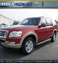 ford explorer 2010 red suv eddie bauer gasoline 6 cylinders 4 wheel drive automatic 98632