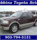 ford f 150 2008 dk  red king ranch flex fuel 8 cylinders 2 wheel drive automatic 75503