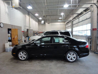 ford fusion 2012 black sedan se flex fuel 6 cylinders front wheel drive automatic with overdrive 60546