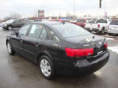 hyundai sonata 2009 black sedan gasoline 4 cylinders front wheel drive automatic 60443