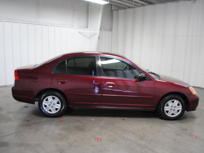 honda civic 2003 red sedan lx gasoline 4 cylinders sohc front wheel drive automatic 76108
