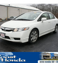 honda civic 2009 white sedan lx gasoline 4 cylinders front wheel drive automatic 08750