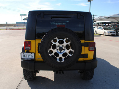 jeep wrangler unlimited 2008 yellow suv rubicon gasoline 6 cylinders 4 wheel drive automatic with overdrive 76087