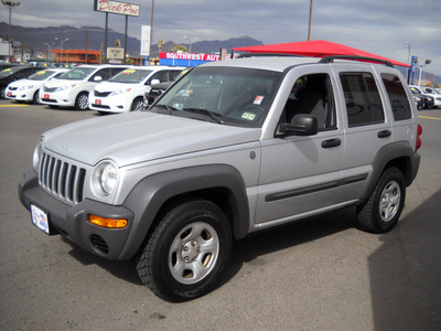 jeep liberty 2004 silver suv sport gasoline 6 cylinders 4 wheel drive automatic 79925