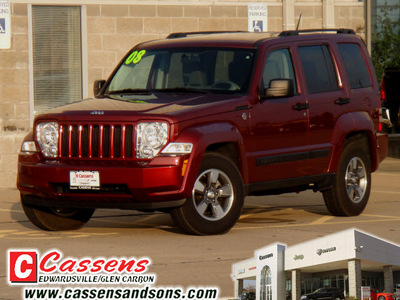 jeep liberty 2008 dk  red suv sport gasoline 6 cylinders 4 wheel drive automatic 62034