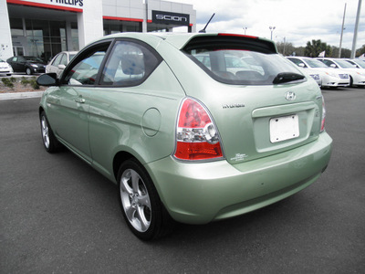 hyundai accent 2007 lt green hatchback gs gasoline 4 cylinders front wheel drive automatic 34788