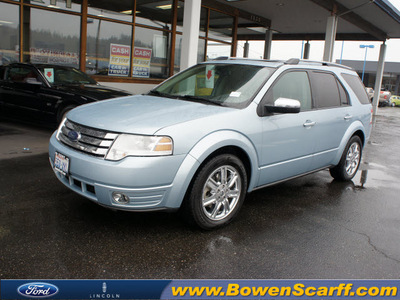 ford taurus x 2008 lt  blue suv limited gasoline 6 cylinders all whee drive automatic with overdrive 98032
