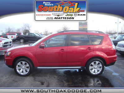 mitsubishi outlander 2010 dk  red suv se gasoline 4 cylinders all whee drive automatic 60443
