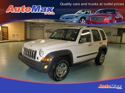 jeep liberty 2007 white suv sport gasoline 6 cylinders rear wheel drive automatic 34474