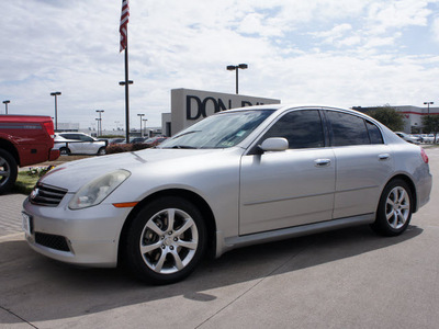 infiniti g35 2005 silver sedan gasoline 6 cylinders rear wheel drive automatic 76018