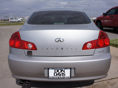 infiniti g35 2005 silver sedan gasoline 6 cylinders rear wheel drive automatic 76018