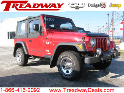 jeep wrangler 2003 red suv x gasoline 6 cylinders 4 wheel drive 5 speed manual 45840