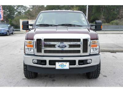 ford f 250 super duty 2009 dk  red lariat diesel 8 cylinders 4 wheel drive automatic 77388