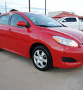 toyota matrix 2010 red hatchback gasoline 4 cylinders front wheel drive automatic 75228