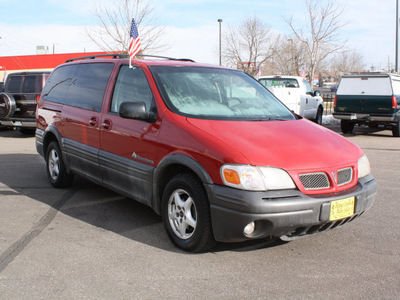 pontiac montana 2000 red van gasoline v6 front wheel drive automatic 80229