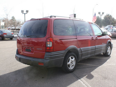 pontiac montana 2000 red van gasoline v6 front wheel drive automatic 80229