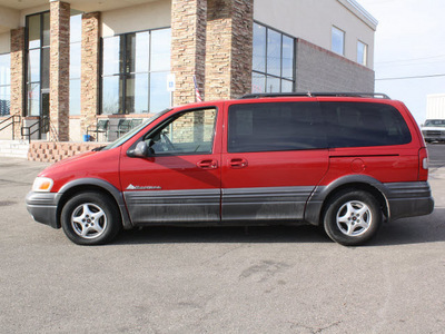 pontiac montana 2000 red van gasoline v6 front wheel drive automatic 80229