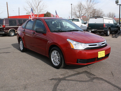 ford focus 2010 red sedan se gasoline 4 cylinders front wheel drive automatic with overdrive 80229