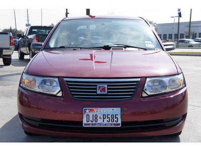 saturn ion 2005 red sedan 2 gasoline 4 cylinders front wheel drive 4 speed automatic 77090