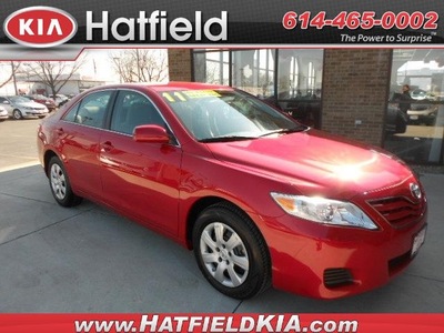 toyota camry 2011 red sedan le gasoline 4 cylinders front wheel drive automatic 43228