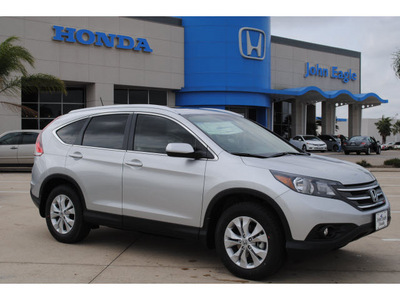 honda cr v 2012 silver suv ex l w dvd gasoline 4 cylinders front wheel drive automatic with overdrive 77065