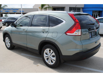 honda cr v 2012 lt  green suv ex l w dvd gasoline 4 cylinders front wheel drive automatic with overdrive 77065
