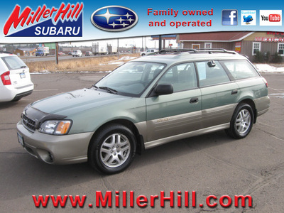 subaru outback 2003 lt  green wagon gasoline 4 cylinders sohc all whee drive automatic 55811