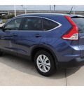 honda cr v 2012 blue suv ex l w dvd gasoline 4 cylinders front wheel drive automatic with overdrive 77065