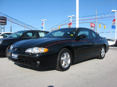 chevrolet monte carlo 2003 black coupe ss gasoline 6 cylinders front wheel drive automatic 45840