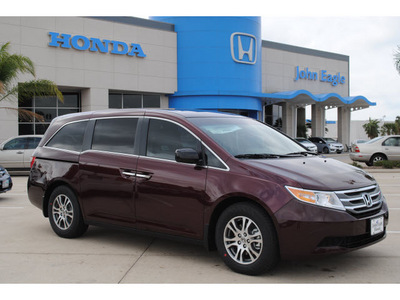 honda odyssey 2012 dk  red van ex l gasoline 6 cylinders front wheel drive automatic with overdrive 77065