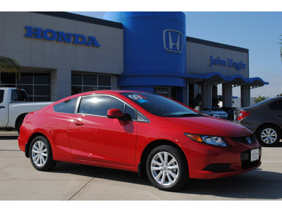 honda civic 2012 red coupe ex gasoline 4 cylinders front wheel drive automatic 77065