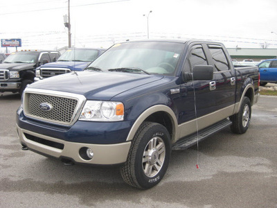 ford f 150 2008 dk  blue lariat flex fuel 8 cylinders 4 wheel drive automatic 62863