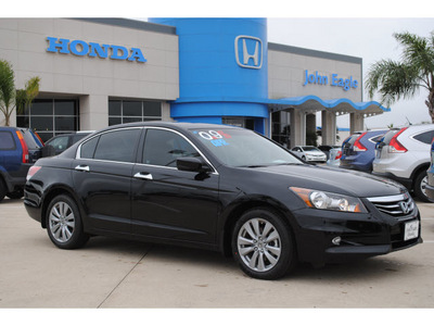 honda accord 2012 black sedan ex l v6 gasoline 6 cylinders front wheel drive automatic 77065