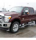 ford f 250 super duty 2012 dk  red lariat biodiesel 8 cylinders 4 wheel drive automatic with overdrive 77388