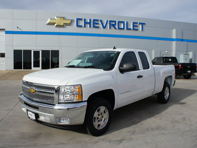 chevrolet silverado 1500 2012 white pickup truck lt flex fuel 8 cylinders 2 wheel drive automatic 76087