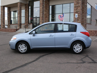 nissan versa 2011 blue hatchback 1 8 s gasoline 4 cylinders front wheel drive automatic with overdrive 80229