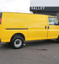 chevrolet express cargo 2001 yellow van g3500 gasoline 8 cylinders rear wheel drive automatic 55124