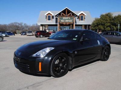 nissan 350z 2008 black coupe gasoline 6 cylinders rear wheel drive 6 speed manual 76087